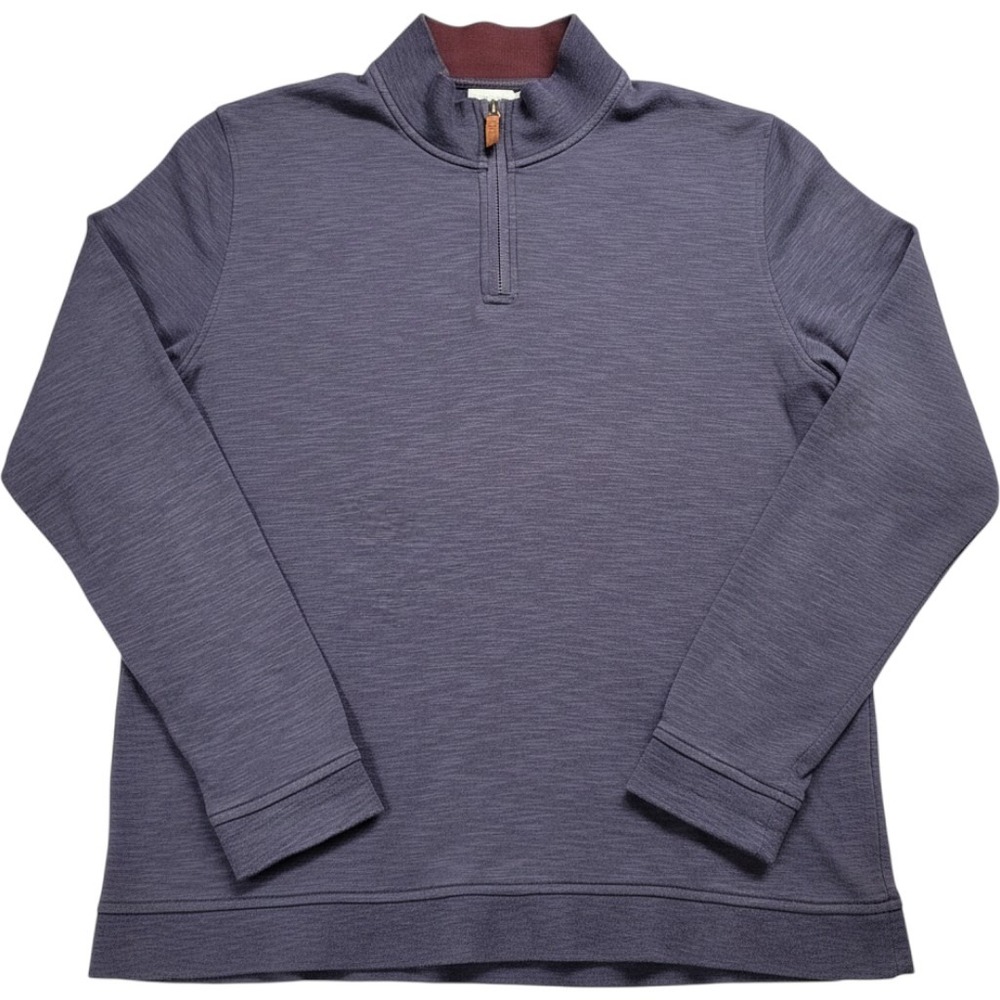 Ted Baker London Mens Purple Slub Knit Quarter Zip Pullover Sweater Size 5 XL